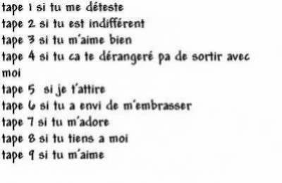 laissse tom coms tape 1,2,3,4,5,6,7,8 ou 9